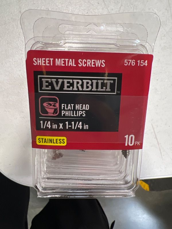 Photo 2 of  EVERBILT SHEET METAL SCREWS 1/4 in x 1-1/4 in 50 pk