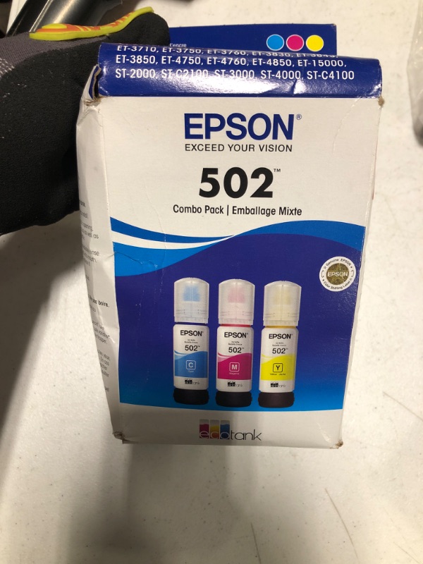 Photo 2 of EPSON T502 EcoTank Ink Ultra-high Capacity Bottle Color Combo Pack (T502520-S) for select Epson EcoTank Printers Color combo pack Bottle