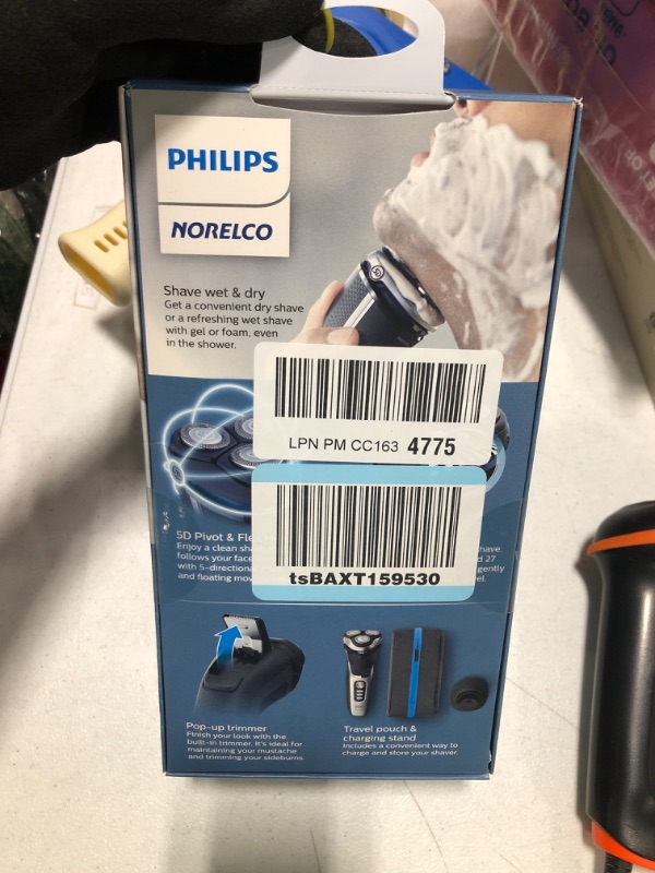 Photo 3 of Philips Norelco Shaver 3800, Rechargeable Wet & Dry Shaver with Pop-up Trimmer, Charging Stand and Storage Pouch, Space Gray, S3311/85