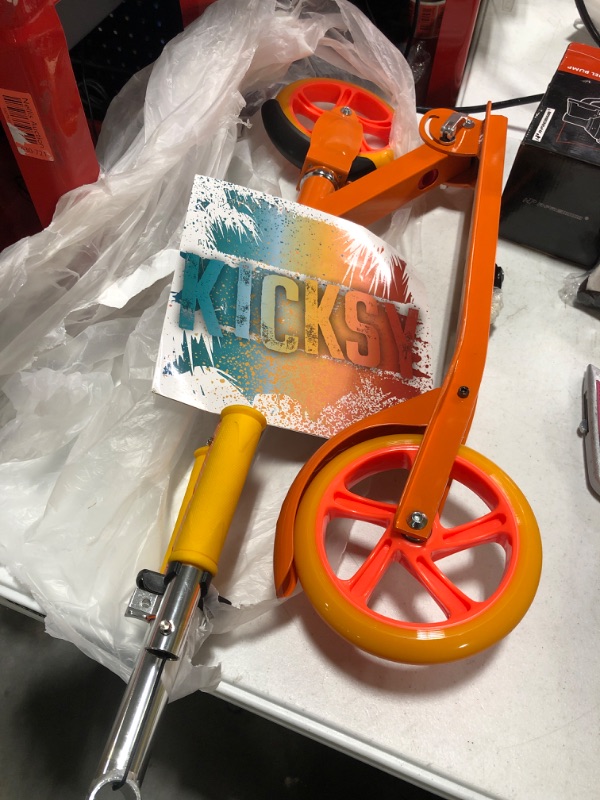 Photo 2 of Kicksy - Kick Scooter for Kids Ages 6-12 & Scooter for Teens 12 Years and Up- Big Wheel Scooter for Stability - 2 Wheel Scooter for Boys & Girls- Foldable Kick Scooter Adult - Up to 220 lbs Malibu