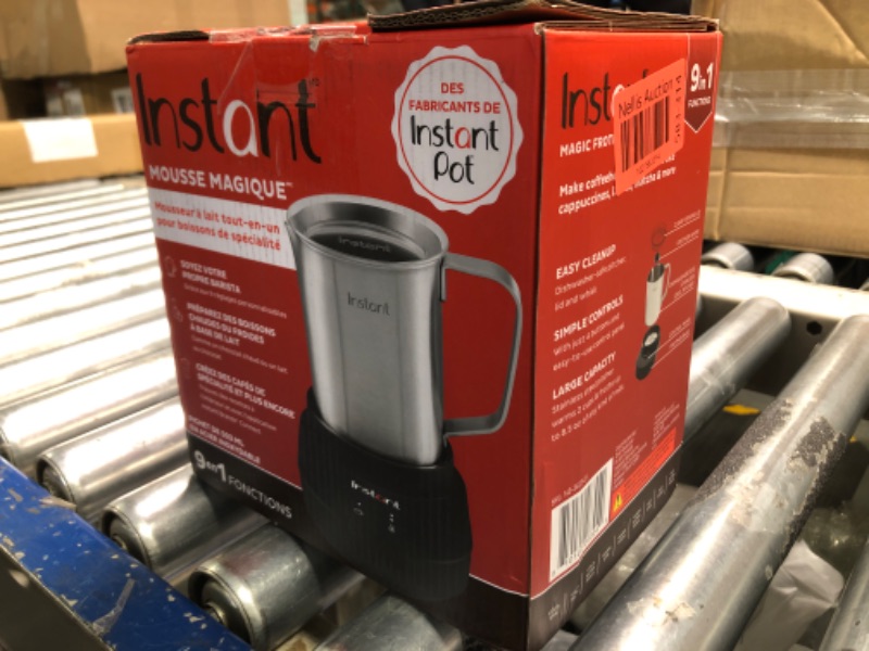 Photo 2 of ***SEALED BOX***Instant Magic Froth 9-in-1 Electric Milk Steamer and Frother, 17oz Stainless Steel Pitcher, Hot and Cold Foam Maker and Milk Warmer for Lattes, Cappuccinos, Macchiato, From the Makers of Instant Pot
