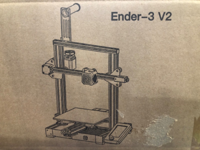 Photo 2 of ***SEALED BOX***Creality Ender 3 V2 3D Printer Upgraded Silent Motherboard MeanWell Power Supply and Carborundum Glass Platform Resume Print, Comes with 1.75mm Filament Print Size 8.66x8.66x9.84 inch