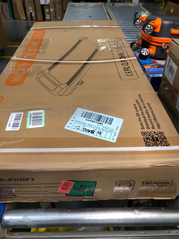 Photo 1 of ***SEALED BOX***HomeTro 2.5HP Walking Pad with Incline, Compact Treadmill for Home/Office, Portable Under Desk Treadmills 300lbs for Jogging/Running, with LED Display/APP&Remote Control/Handy Lube Hole, Assembly Free Black and Orange