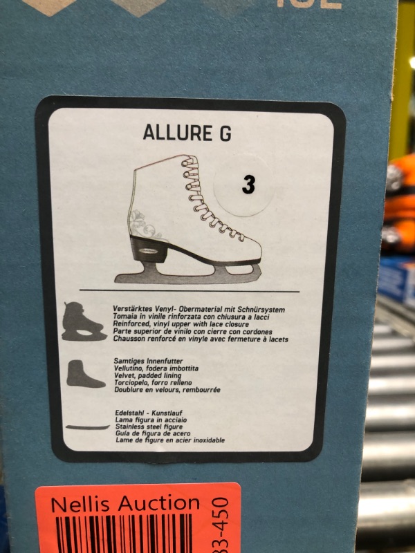 Photo 2 of ***SEALED BOX***Bladerunner Ice by Rollerblade Allure Girls Figure Skate, White, Ice Skates Junior Size 3