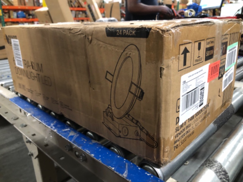 Photo 1 of ***SEALED BOX***Sunco Lighting 24 Pack 6 Inch Ultra Thin LED Recessed Ceiling Lights Slim, 5000K Daylight, Dimmable 14W=100W, 850 LM, Smooth Trim Damp Rated, Canless Wafer Thin with Junction Box - ETL & Energy Star 5000K Daylight 6 inch