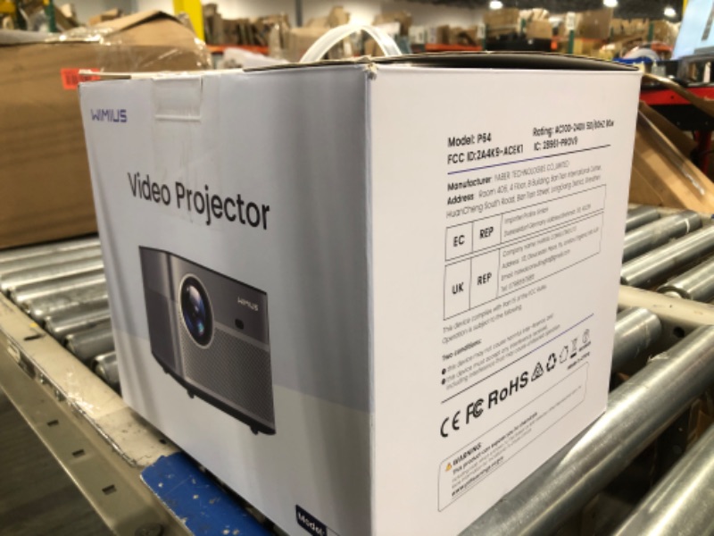 Photo 2 of ***SEALED BOX***[Auto Focus/Keystone] 4K Projector with WiFi 6 and Bluetooth 5.2, 500 ANSI Lumens WiMiUS P64 Native 1080P Outdoor Movie Proyector, 50% Zoom, Home Projector Compatible with iOS/Android/HDMI/TV Stick Grey
