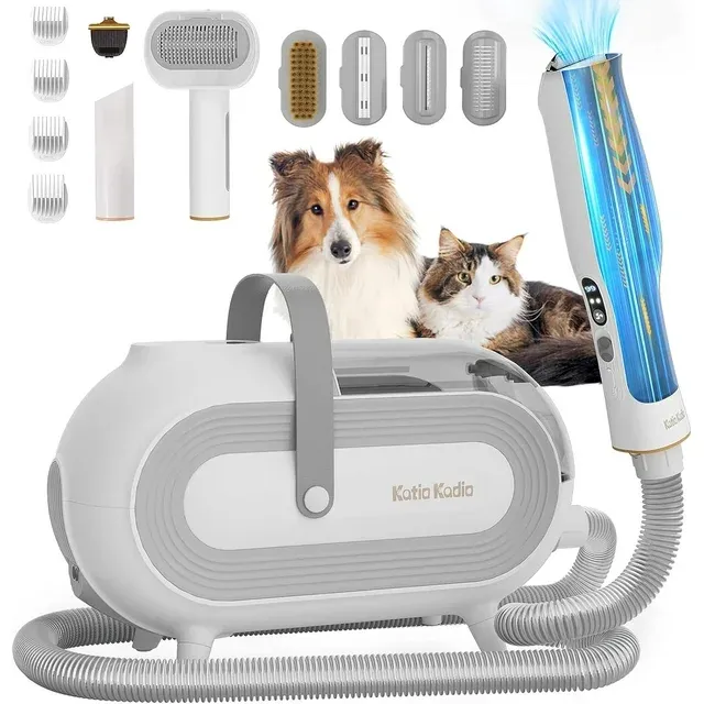 Photo 1 of Katio Kadio Dog Grooming Kit - 60dB Low Noise Dog Hair Vacuum Groomer Suck in 99% Hair, Dog Grooming Vacuum for Shedding ?2L Capacity, 8 Pet Grooming Tools for Dog Cat