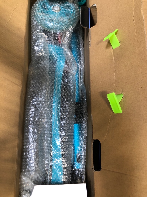 Photo 1 of ChromeWheels Scooters for Kids, Deluxe Kick Scooter Foldable 4 Adjustable Height 132lbs Weight Limit 3 Wheel, Lean to Steer LED Light Up Wheels, Best Gifts for Girls Boys Age 3-12 Year Old Aqua