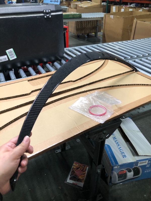Photo 1 of ***SEALED BOX***TSLDRV Real Carbon Fiber Tesla Model Y Spoiler 1Pc Real Carbon Fiber Center Console Wrap(Set of 2) for Tesla Model Y Accessories 2024 2023-2020 Glossy Black Model Y Glossy Black