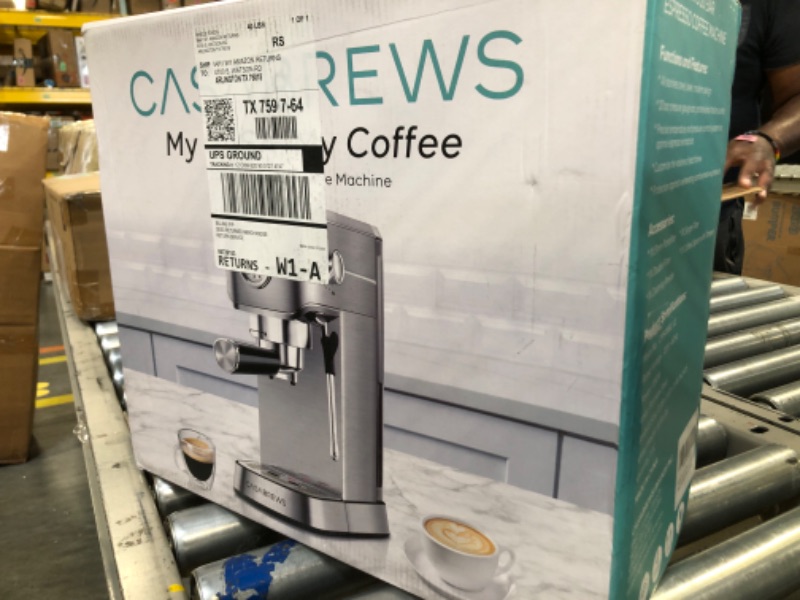 Photo 1 of CASABREWS Espresso Machine 20 Bar, Professional Espresso Maker with Milk Frother Steam Wand, Compact Coffee Machine with 34oz Removable Water Tank for Cappuccino