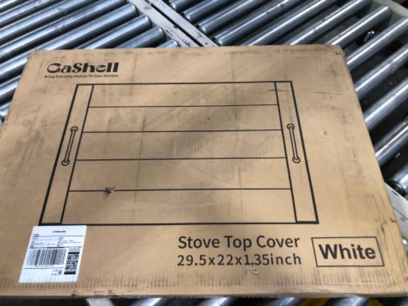 Photo 2 of ***sealed box***GASHELL Noodle Board Stove Cover with Handles, Multiple Stove Top Cover Board for Electric/Gas Stove Top(White)