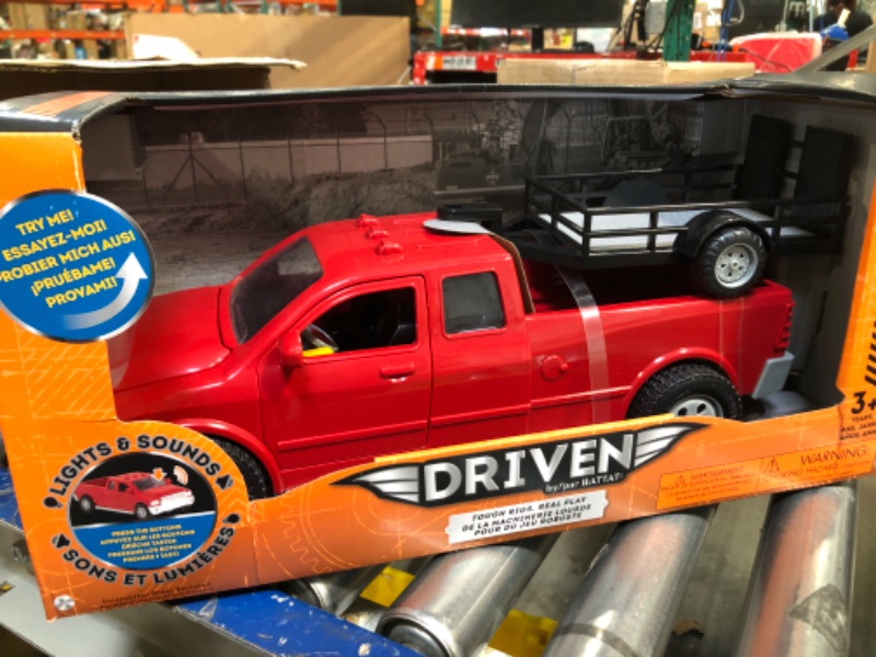 Photo 1 of Driven by Battat – Midrange 1/16 Scale – Red Toy Pick-Up Truck for Kids – Toy Pickup – Lights & Sounds – Movable Parts – 3 Years + – Midrange Red Pick-Up Truck Midrange Pick-up Truck