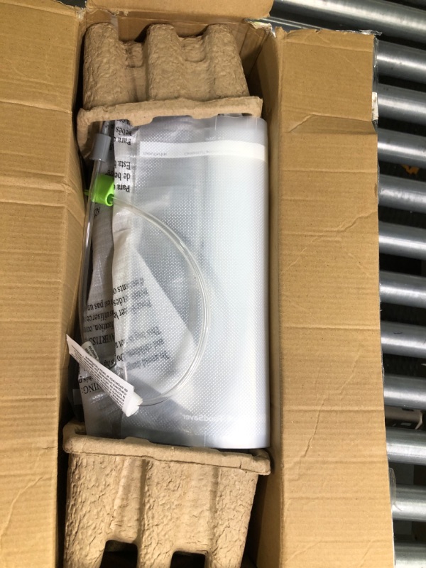 Photo 1 of FoodSaver Vacuum Sealer Machine with Automatic Bag Detection, Sealer Bags and Roll, and Handheld Vacuum Sealer for Airtight Food Storage and Sous Vide, Silver Black