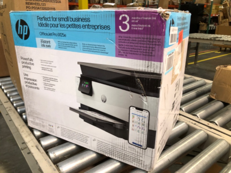 Photo 3 of ***NO INK,,SOLD AS PARTS*** 
HP OfficeJet Pro 9125e All-in-One Printer, Color, Printer-for-Small Medium Business, Print, Copy, scan, fax, Instant Ink