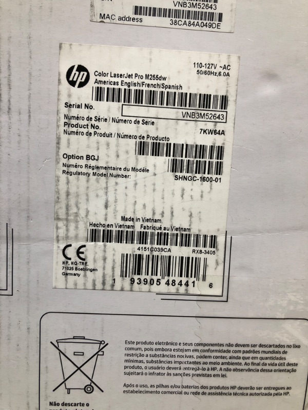 Photo 3 of HP LaserJet Pro 3001dw Wireless Black & White Printer