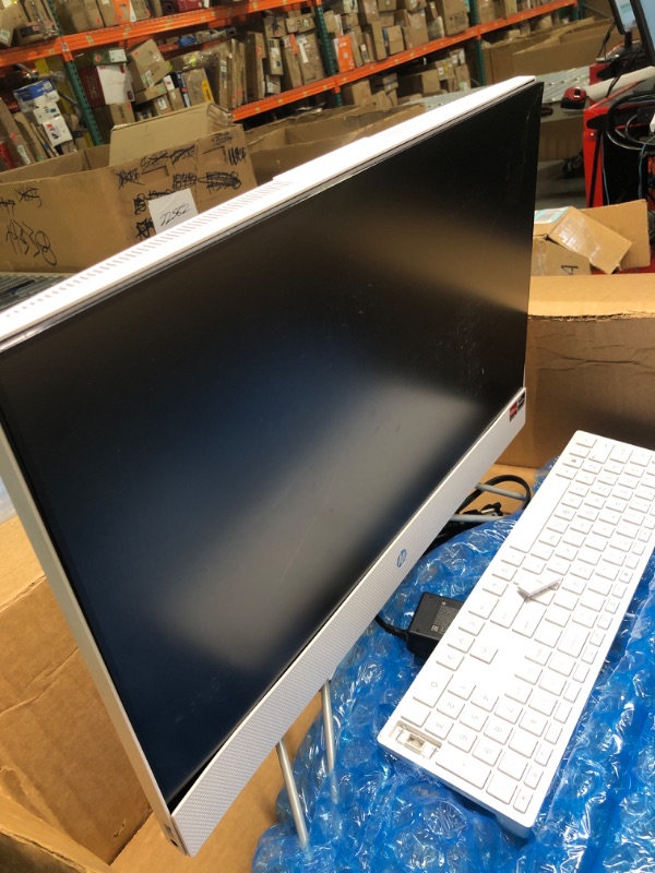 Photo 4 of ***SCREEN COMING OFF/ SOLD BY PARTS ***HP 24" All-in-One Desktop, AMD Ryzen 7 5700U, 16 GB, 256 GB SSD & 1 TB Hard Drive, Full HD IPS Touchscreen, Windows 11 Home, 4 USB Ports, Privacy Camera, Dual Mics, Keyboard & Mouse (24-cb0090, 2021)