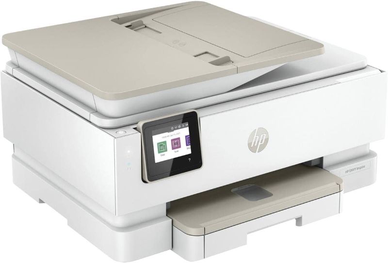 Photo 1 of HP ENVY Inspire 7955e Wireless Color Inkjet Printer, Print, scan, copy, Easy setup, Mobile printing, Best-for home, Instant Ink with HP+,White