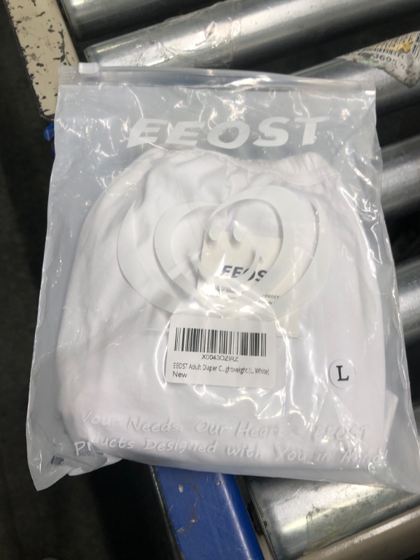 Photo 1 of EEOST Adult Diaper Cover for Incontinence Noiseless Leak-Protection Underwear Plastic Pants Alternatives -Waterproof,Durable, Lightweight (White, L) L White