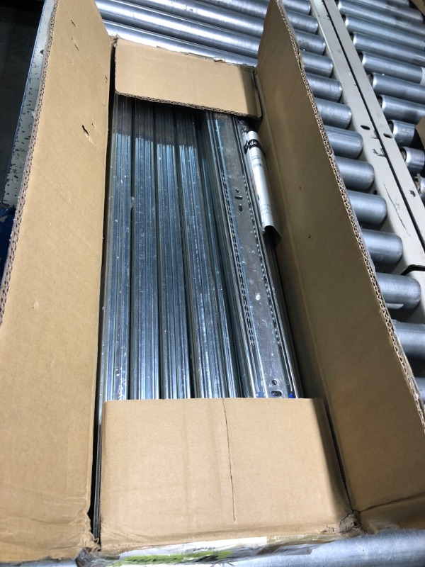 Photo 1 of 10 Pairs of 22 Inch Hardware 3-Section Soft Close Full Extension Ball Bearing Side Mount Drawer Slides,100 LB Capacity Drawer Slide 22 Inch-10 pairs