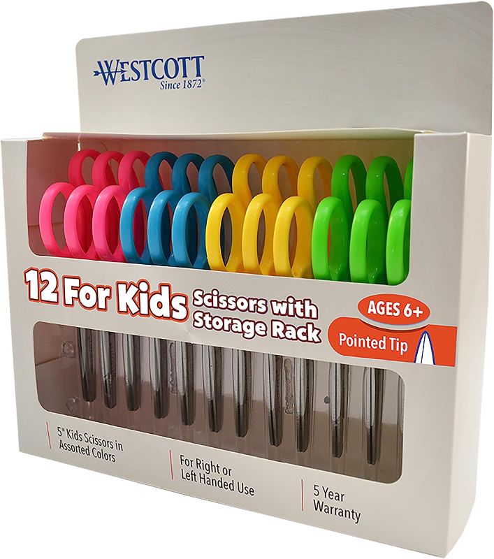 Photo 1 of Westcott 5 School Pack of Kids Scissors with Anti-Microbial Protection Blunt Assorted Colors (Pack of 9)