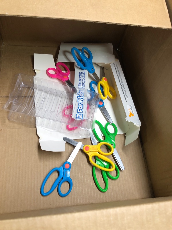 Photo 2 of Westcott 5 School Pack of Kids Scissors with Anti-Microbial Protection Blunt Assorted Colors (Pack of 9)