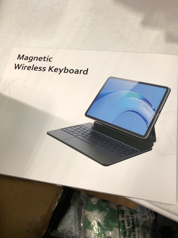 Photo 1 of CHESONA iPad Pro 12.9 Inch Case with Keyboard, Multi-Touch Trackpad with 7 Color Backlit, Floating Cantilever Stand Wireless Keyboard for iPad Pro 12.9 inch 2022 6th/5th/4th/3rd Gen For iPad Pro 12.9 inch 6th/5th/4th/3rd Gen Black