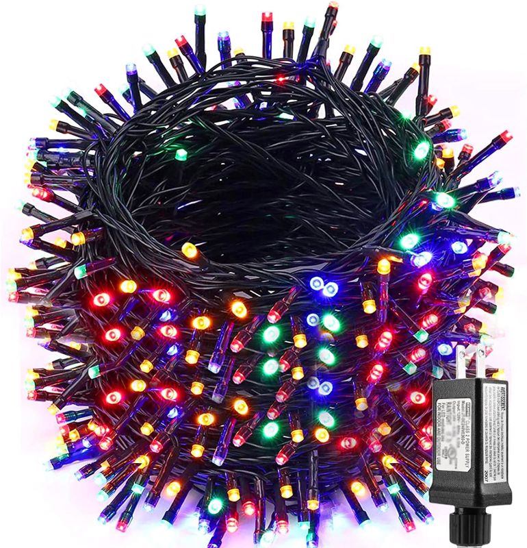 Photo 1 of 98.4Ft 300LED Fairy Christmas Lights, Twinkle Lights with 8 Modes Multicolored Plug in Christmas String Lights for Xmas Tree Decorations Indoor Outdoor Wedding Party Decor Bedroom