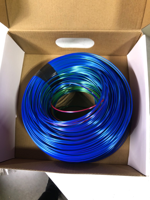 Photo 1 of Silk MagicPLA 3D Printer Filament, Tri-Color Coextrusion PLA Filament 1.75mm, Shiny Silk Coextruded PLA, Silk Red-Green-Blue Three-Color Filament, 1kg/2.2lbs ?tri-color Rgb?