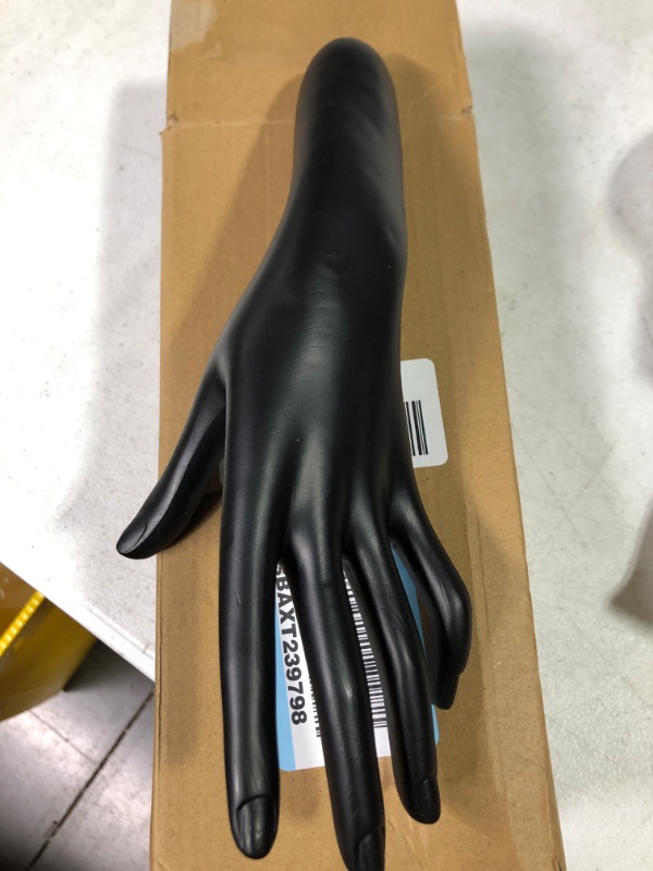 Photo 1 of Homeanda Black Resin Hand Form with a Stand Ring Hand Chain Bracelet Jewelry Display Stand Holder Organizer Photograph Props Home Decor Style 2-Black