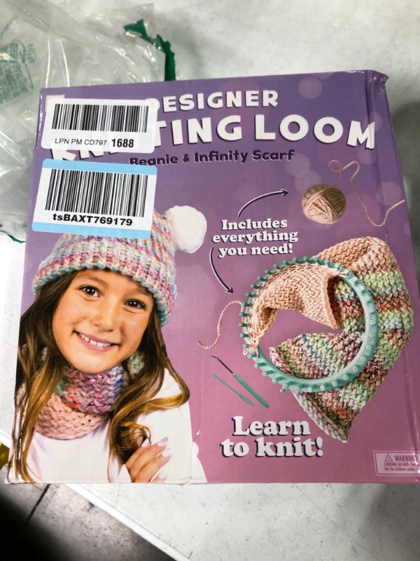 Photo 2 of Hapinest Learn to Knit Hat and Scarf Knitting Loom Kit for Beginners Crafts for Girls Kids Ages 8 9 10 11 12 Years and Up