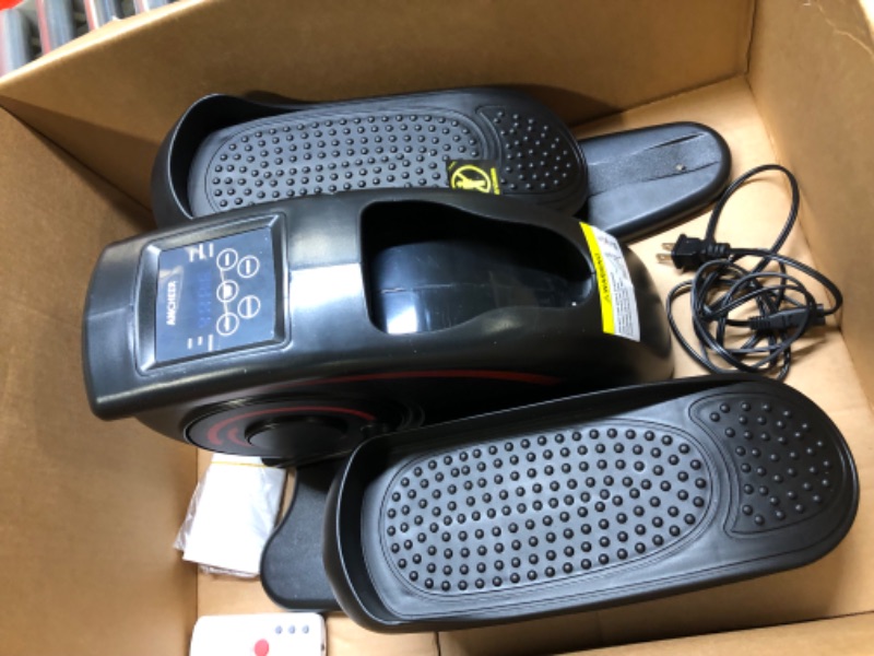 Photo 4 of ****USED**** **FOR PARTS**
ANCHEER Under Desk Electric Mini Elliptical Machine, Remote Control Portable Exercise Elliptical Trainer with Large Pedal, LCD Monitor Compact Trainer for Home & Office Gym Black