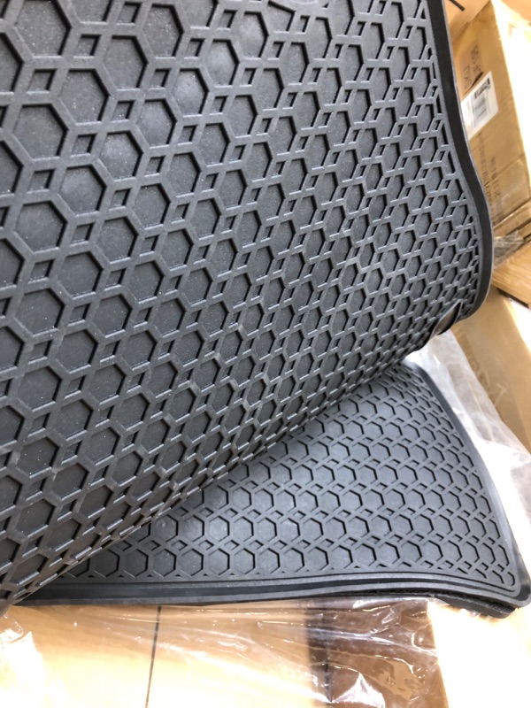 Photo 2 of Custom-fit Premium All-Weather Rubber Floor Mats and Liners Front and 2nd Row Heavy Duty Set (Black)