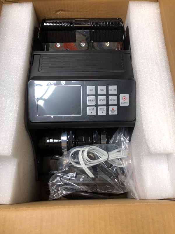 Photo 3 of [Upgrade] 2024 YICHOING Mixed Denomination Money Counter Machine, Value Counting, UV/MG/IR/DD Counterfeit Detection, 3.5" TFT Display Cash Counting Machine, Printer Enabled Bill Counter for Business 15.35*12.99*9.25 inch