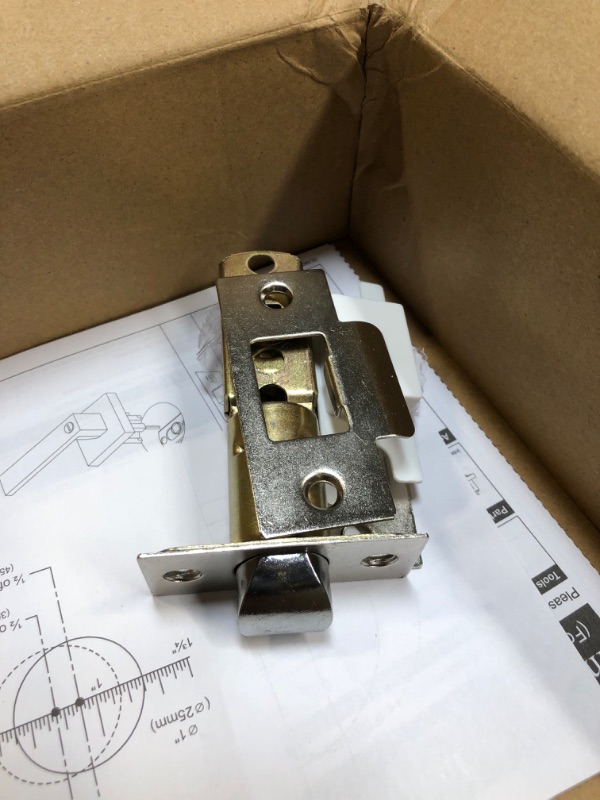 Photo 4 of 1 Pack Square Rose Privacy Door Lever,Satin Nickel Finished,Interior Door Lock for Bed/Bath