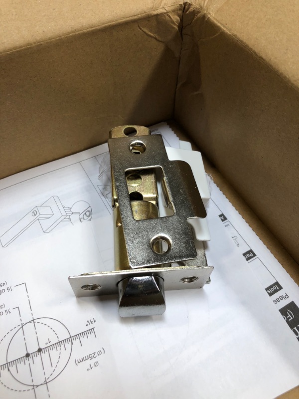 Photo 1 of 1 Pack Square Rose Privacy Door Lever,Satin Nickel Finished,Interior Door Lock for Bed/Bath