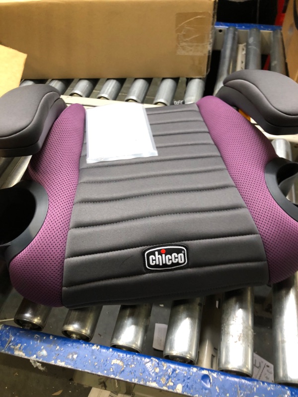 Photo 1 of Chicco GoFit Backless Booster Car Seat, Travel Booster Seat for Car, Portable Car Booster Seat for Children 40-110 lbs, Grape/Purple, 1 Count (Pack of 1) Grape GoFit
