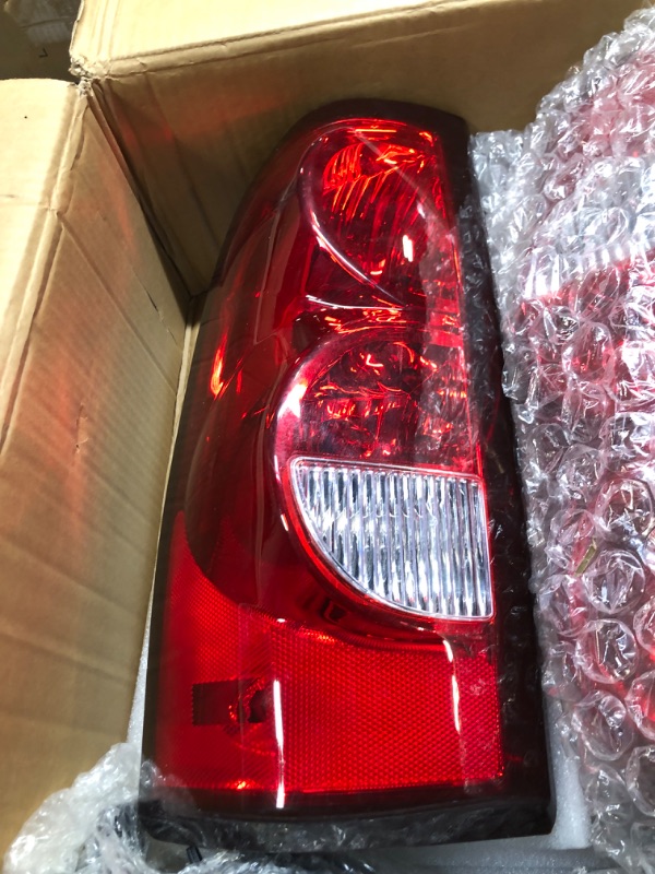 Photo 1 of Headlight Assembly Black Housing Clear Corner Compatible with 2003-2006 Chevrolet Silverado 1500 2500 3500 Headlamp + Red Taillight Pair