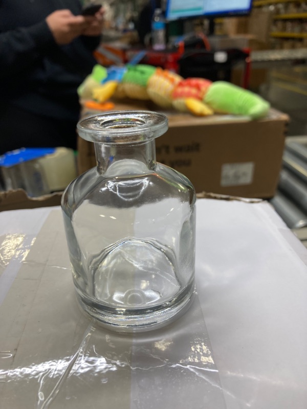 Photo 1 of 23 Pack Glass Living Bud Vases Bulk Flower Small Vase Clear Vase, Glass Jar Vases Centerpiece Table Home Glass Decoration for Rustic Wedding Reception(2.36 x 5.2 in)