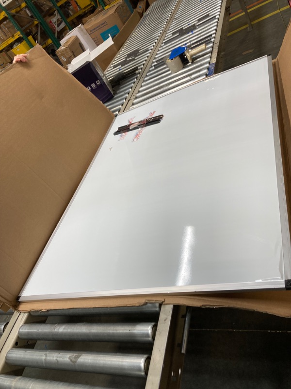 Photo 3 of VIZ-PRO Magnetic Whiteboard/Dry Erase Board, 48 X 36 Inches, Silver Aluminium Frame