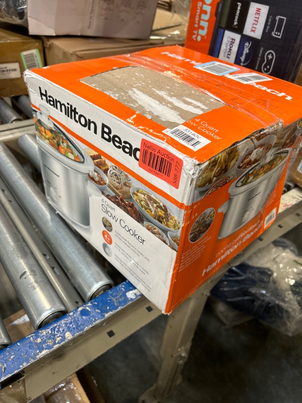 Photo 1 of ***INSERT IS BROKEN***

Hamilton Beach 4-Quart Slow Cooker with Dishwasher-Safe Stoneware Crock & Lid, Stainless Steel (33140V) 4 Quart Cooker (33140V)
