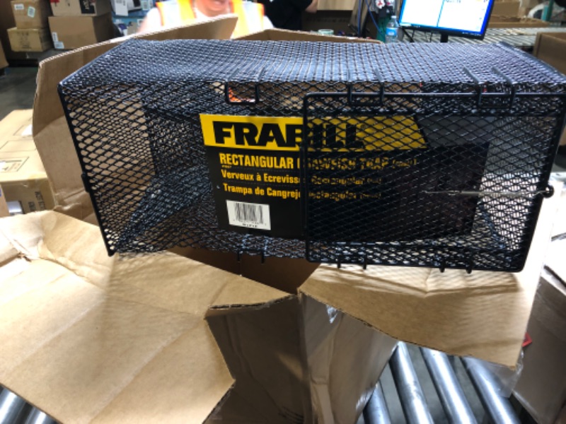 Photo 2 of **Minor Damage**Frabill Torpedo Crawfish Trap | Heavy-Duty Steel Mesh Trap Rectangular Black Trap