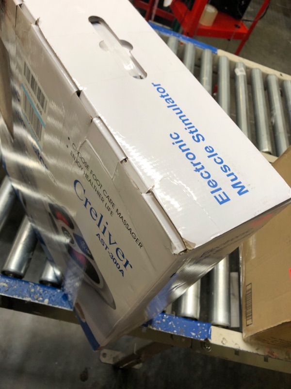 Photo 1 of **Good Used**Foot Stimulator (FSA HSA Approved) with EMS TENS for Pain Relief and Circulation, EMS Foot Massager for Neuropathy, Electric Nerve Muscle Stimulator Machine with 8 Electrode Pads for Feet Legs Silver