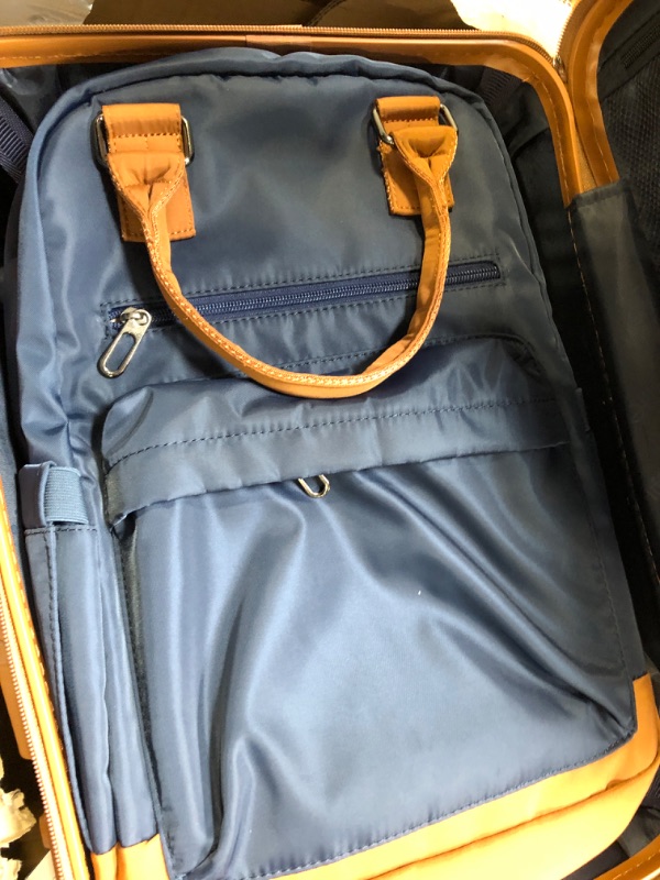 Photo 3 of **Good Used**Coolife Luggage Sets Suitcase Set 3 Piece Luggage Set Carry On Hardside Luggage with TSA Lock Spinner Wheels (Navy, 3 piece set (BP/TB/20)) Navy 3 piece set (BP/TB/20)