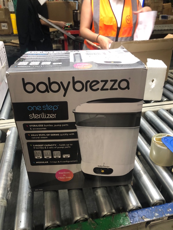 Photo 1 of Baby Brezza 4 in 1 Baby Bottle Sterilizer Machine – Largest Capacity Electric Steam Sterilization – Pacifiers, Breast Pump Parts + Universal Sterilizing for All Bottles: Plastic, Glass, Large, Small