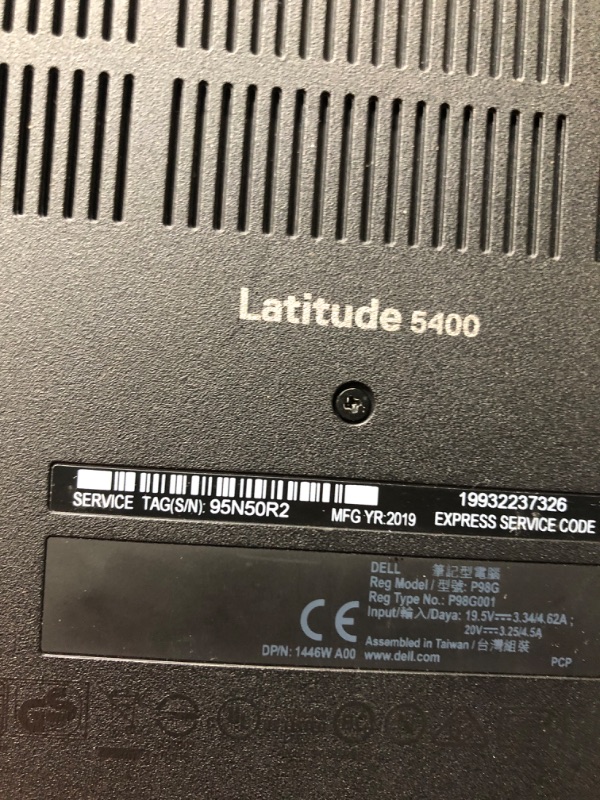Photo 4 of Dell Latitude 5400 Laptop 14 Intel Core i5 8th Gen i5-8365U Dual Core 256GB SSD 16GB 1920x1080 FHD Windows 10 Pro (Renewed)
***Charging cvord is damaged, but still functional***