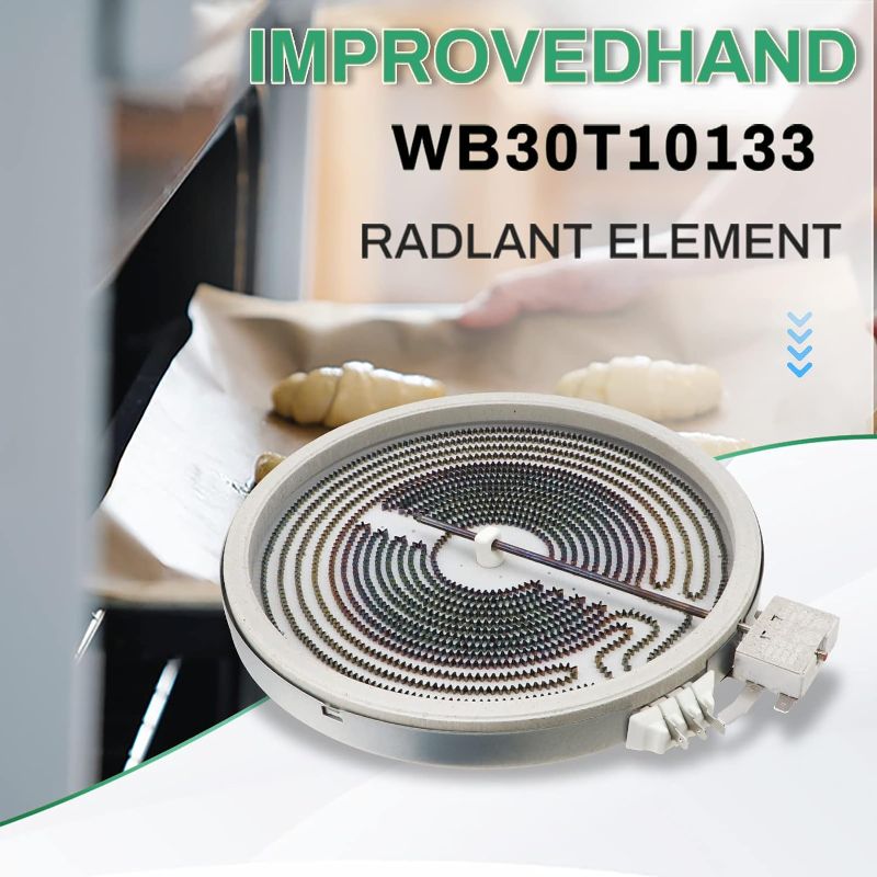 Photo 1 of [UPGRADE] WB30T10133 9" Dual Haliant/Radiant Surface Element Compatible with GE, Equivalent AP4345739, 1474218, PS2321567 — Perfectly Replace WB30T10133 Radiant Dual Surface Element
