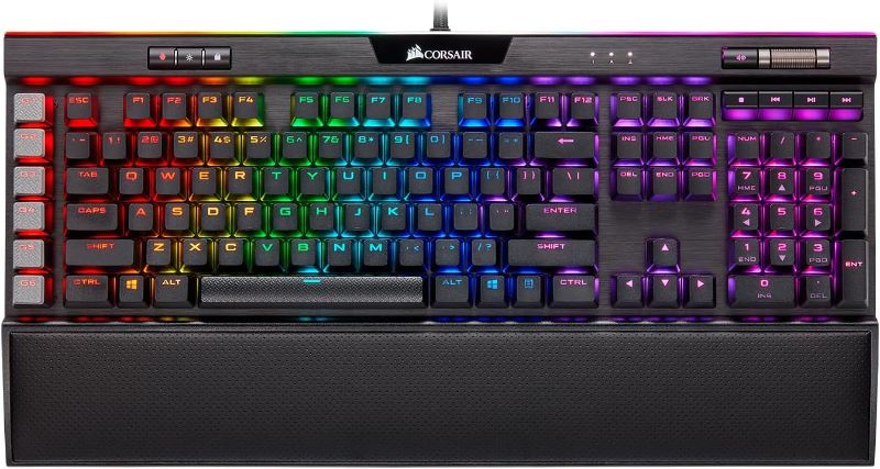 Photo 4 of Corsair K95 RGB PLATINUM XT Mechanical Wired Gaming Keyboard - Cherry MX Speed Switches - PBT Double-Shot Keycaps - iCUE Compatible - QWERTY NA Layout - Black