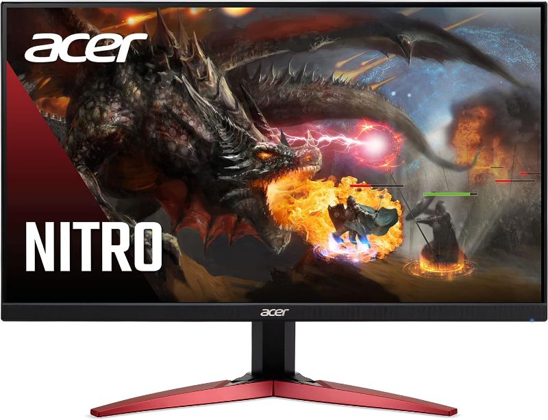 Photo 1 of Acer Nitro KG241Y Sbiip 23.8” Full HD (1920 x 1080) VA Gaming Monitor | AMD FreeSync Premium Technology | 165Hz Refresh Rate | 1ms (VRB) | ZeroFrame Design | 1 x Display Port 1.2 & 2 x HDMI 2.0,Black
