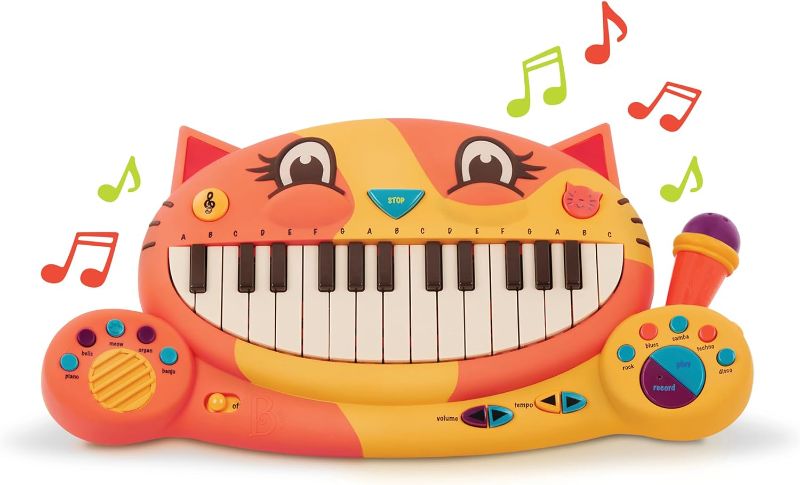 Photo 1 of B. toys- Meowsic- Interactive Cat Piano – Toy Piano & Microphone – Musical Instrument For Toddlers, Kids – 20+ Songs, Sounds & Recording Feature – 2 Years +
