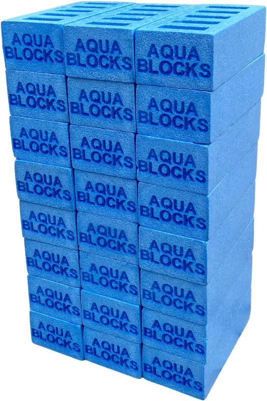 Photo 1 of Aqua Blocks Foam Building Blocks - Blue 5-Hole Starter Block Set - 28 Blocks